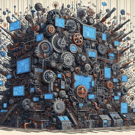 Mitarbeitende in klarer Besprechung mit visualisierten Informationen